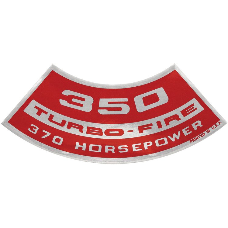 Decal Chevelle/El Camino/Monte Carlo Air Cleaner 350 370HP Turbo-Fire