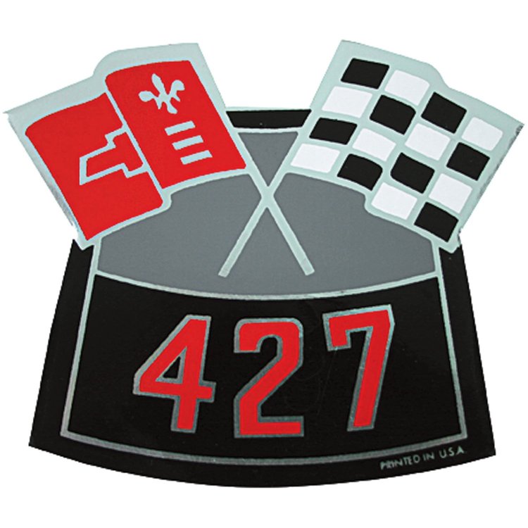 Crossed Flags 427 Air Cleaner Decal 1964-1977 Chevy Chevelle/El Camino 427