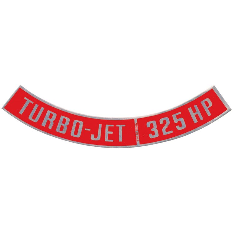 Turbo-Jet 325 HP Air Cleaner Decal 1964-1977 Chevy Chevelle/El Camino 325 HP