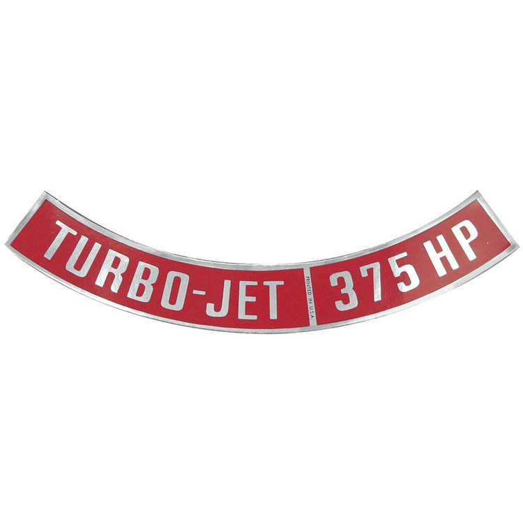 Decal Chevelle/El Camino/Monte Carlo Air Cleaner 375HP Turbo-Jet