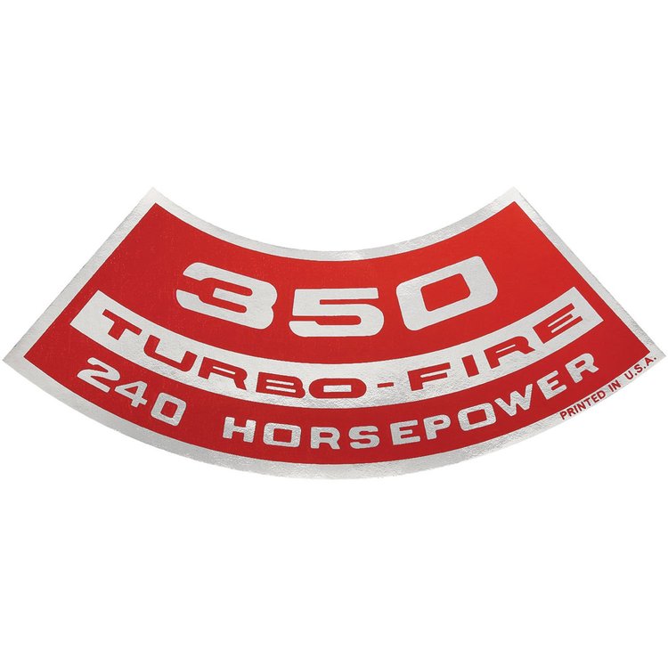 Decal Chevelle/El Camino/Monte Carlo Air Cleaner 350 240HP Turbo-Fire