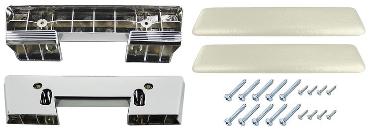 AK15PL Armrest Base/Pad Kit, Front, 1965-67 A-Body