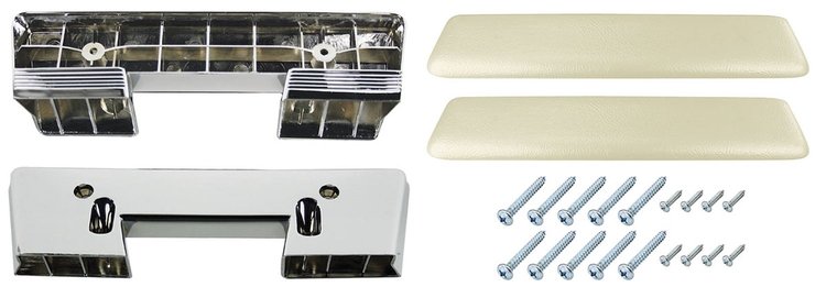 AK15PM65 Armrest Base/Pad Kit, Front, 1965-67 A-Body