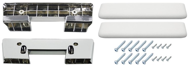 AK15WH Armrest Base/Pad Kit, Front, 1965-67 A-Body