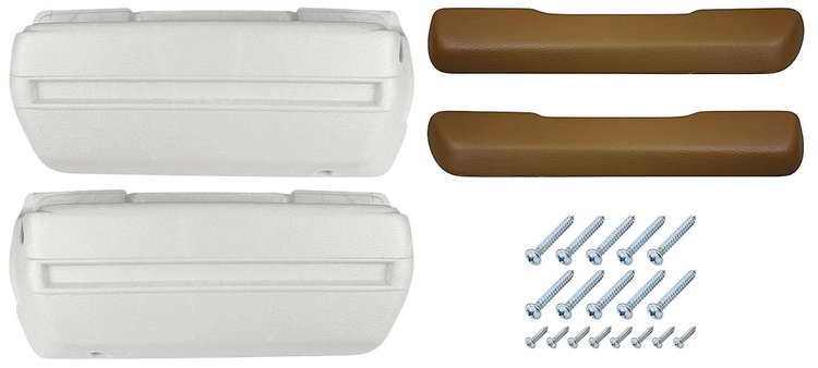AK16DS Armrest Base/Pad Kit, Front, 1968-72 A-Body