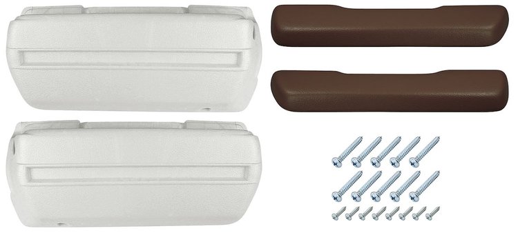 AK16DSGT Armrest Base/Pad Kit, Front, 1968-72 A-Body