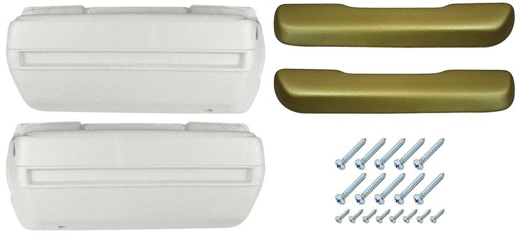 AK16GD Armrest Base/Pad Kit, Front, 1968-72 A-Body