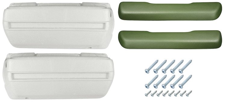 AK16GG Armrest Base/Pad Kit, Front, 1968-72 A-Body