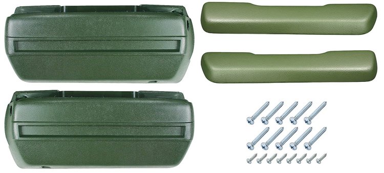 AK16LG Armrest Base/Pad Kit, Front, 1968-72 A-Body