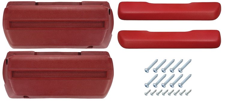 AK16RD Armrest Base/Pad Kit, Front, 1968-72 A-Body