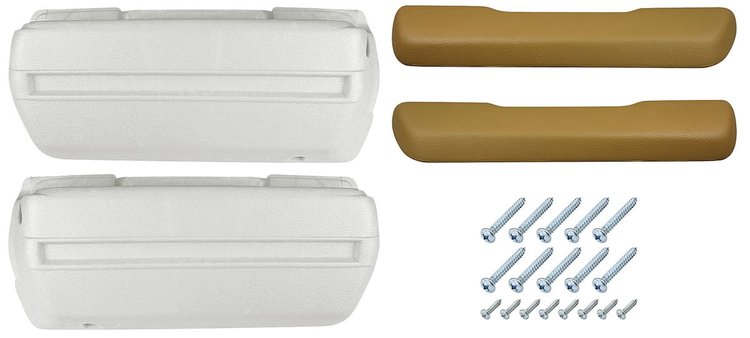 AK16SD Armrest Base/Pad Kit, Front, 1968-72 A-Body