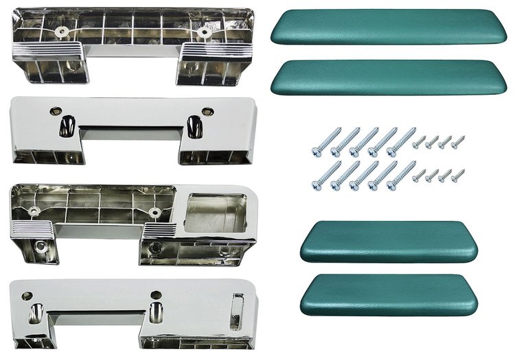 AK17DT Armrest Kit, Front/Rear, 1965-67 A-Body