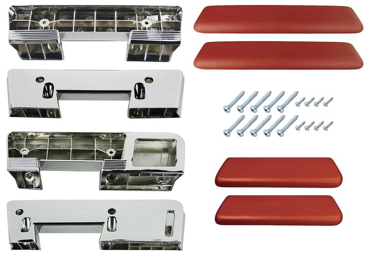 AK17MR Armrest Kit, Front/Rear, 1965-67 A-Body