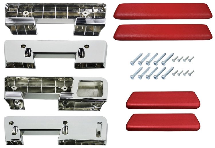 AK17RD Armrest Kit, Front/Rear, 1965-67 A-Body