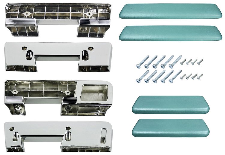 AK17TQ Armrest Kit, Front/Rear, 1965-67 A-Body