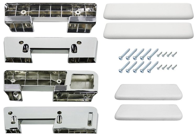 AK17WH Armrest Kit, Front/Rear, 1965-67 A-Body