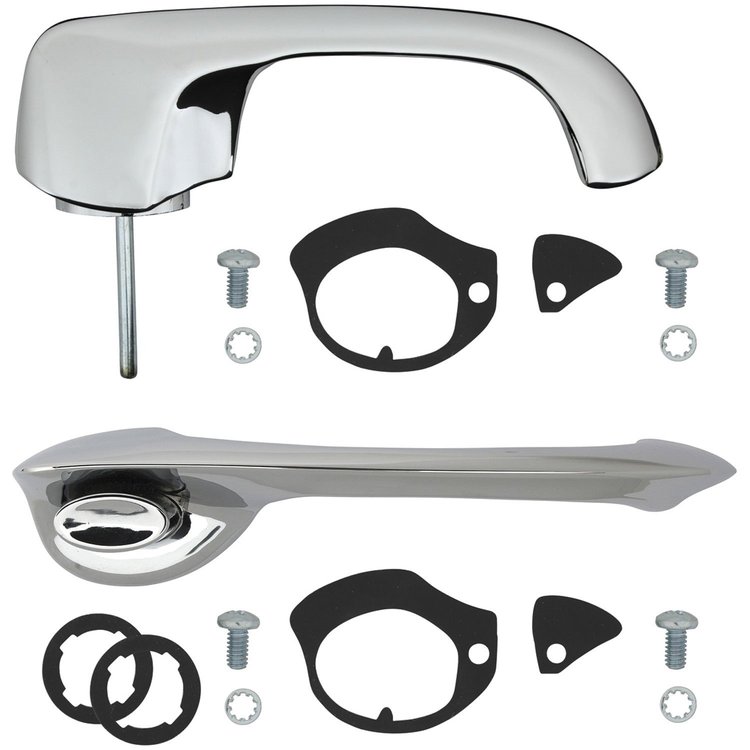 Complete Exterior Front Door Handle Kit 1959 Pontiac Bonneville/Catalina 2-Door