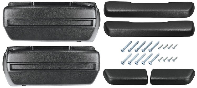 BK16BK Armrest Kit, 1968-69 Front Pads/Bases w/Rear Pads Only