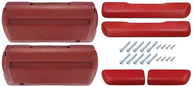 BK16RD68 Armrest Kit, 1968-69 Front Pads/Bases w/Rear Pads Only