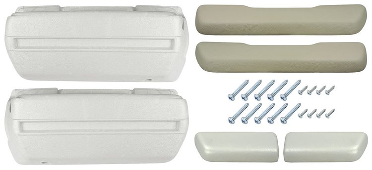 BK16SA Armrest Kit, 1968-69 Front Pads/Bases w/Rear Pads Only
