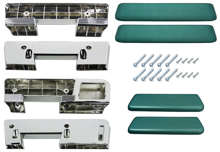 BK17DT Armrest Kit, Front/Rear, 1961-64 A-Body