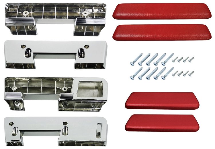 BK17RD Armrest Kit, Front/Rear, 1961-64 A-Body