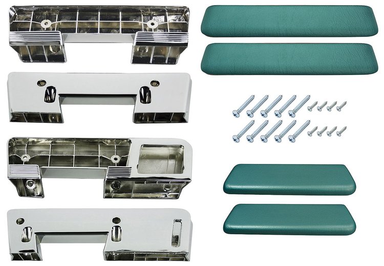 BK17TQ Armrest Kit, Front/Rear, 1961-64 A-Body
