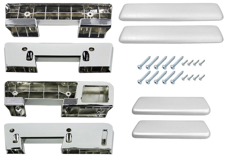BK17WH Armrest Kit, Front/Rear, 1961-64 A-Body