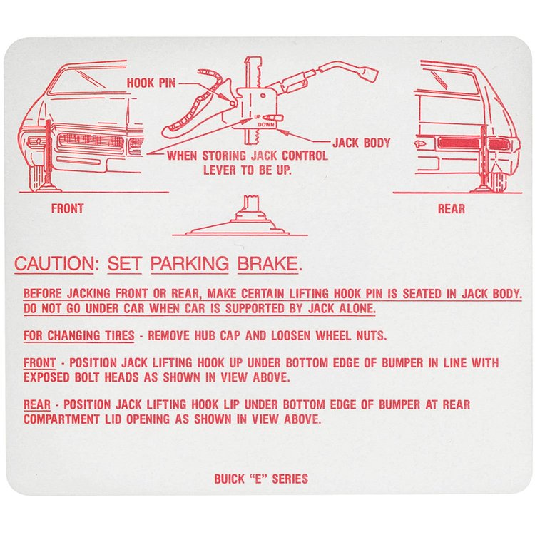 Decal 69 Riviera Jack Instruction