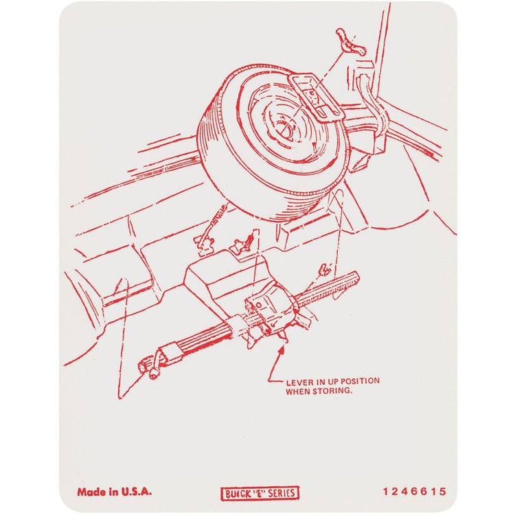 Decal 74 Riviera Tire Stowage Regular Wheel