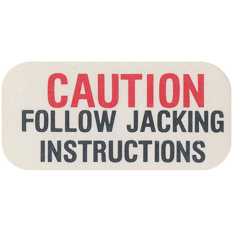 Decal 62-64 Cadillac 63-64 Riviera Jack Base Caution