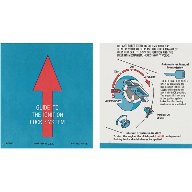 Sleeve 73-74 Riviera / 74 Bonn/Cat Ignition Lock Instruction