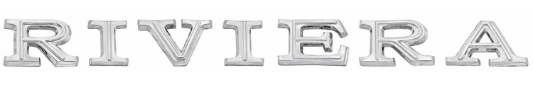 Letter Set Front Fender 1968 Riviera