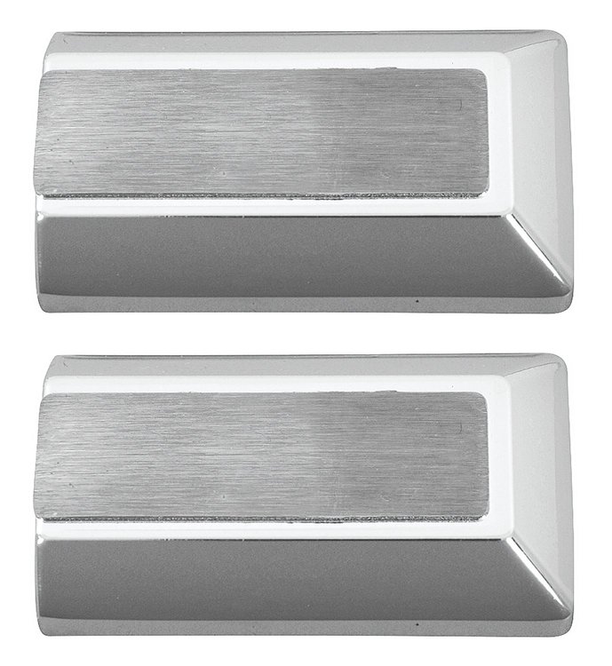 C240266-PR End Caps, Door Pull, 1970-77, Chrome, Pair