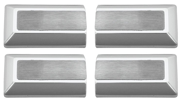 C240266-ST End Caps, Door Pull, 1970-77, Chrome, Set