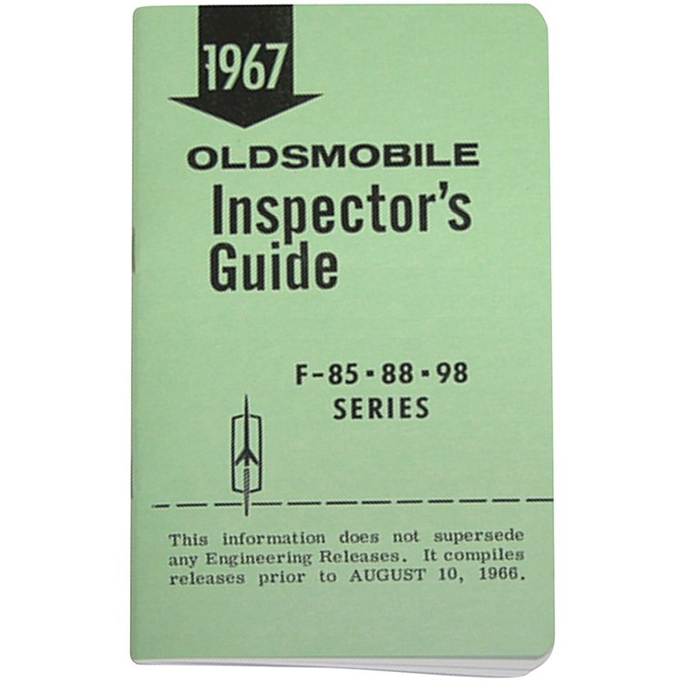Book Line Inspector Guide 1967 Oldsmobile