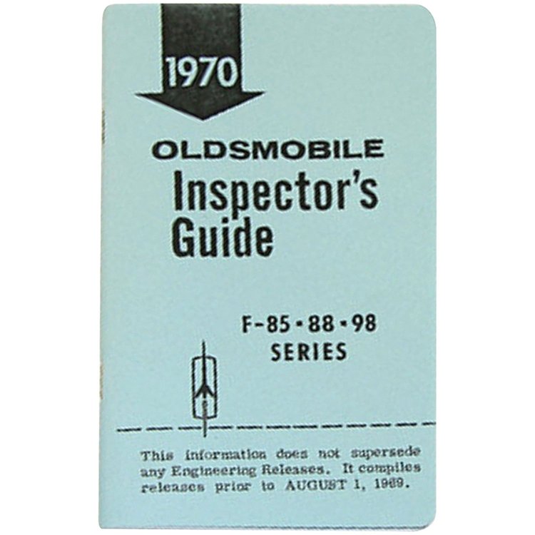 Book Line Inspector Guide 1970 Oldsmobile