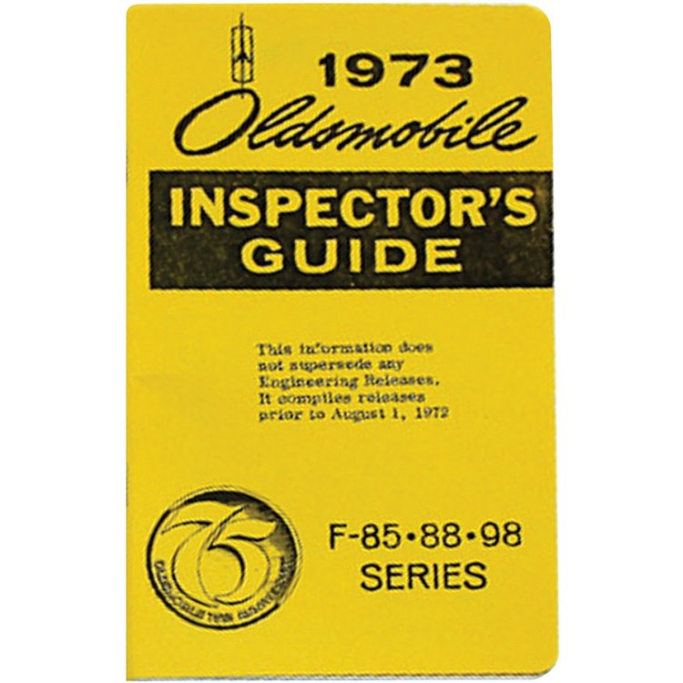 Book Line Inspector Guide 1973 Oldsmobile