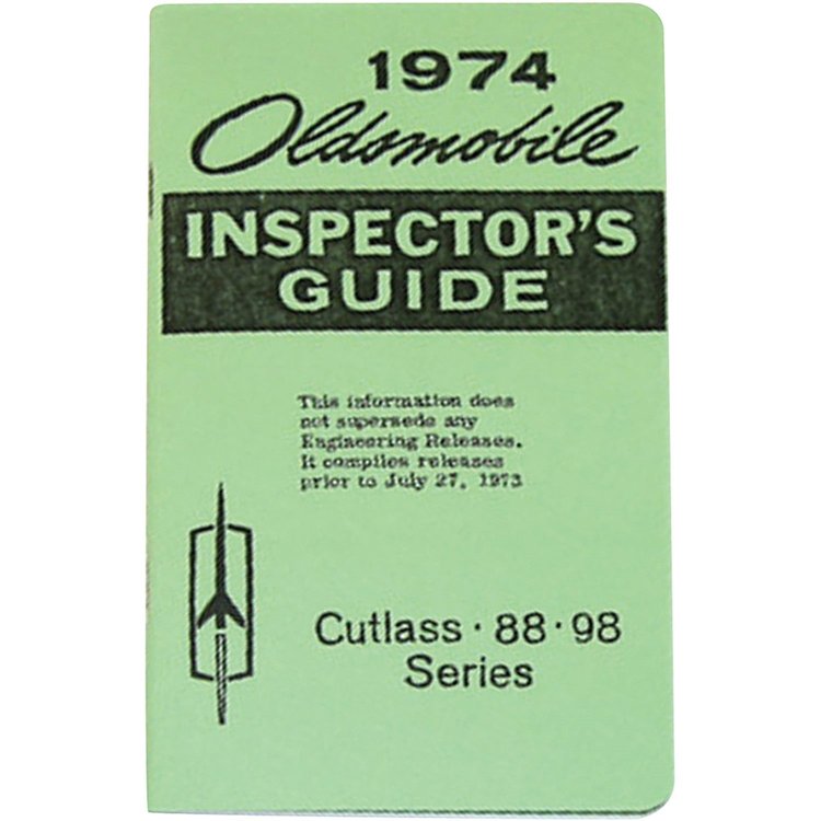 Book Line Inspector Guide 1974 Oldsmobile