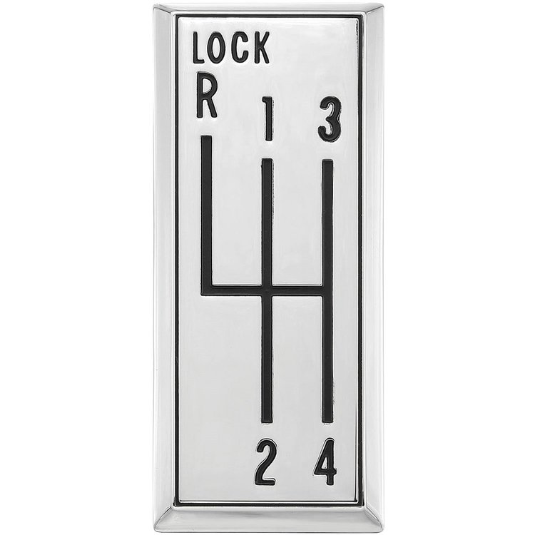 Shifter Pattern Plate 64-69 Cutlass w/ Lock