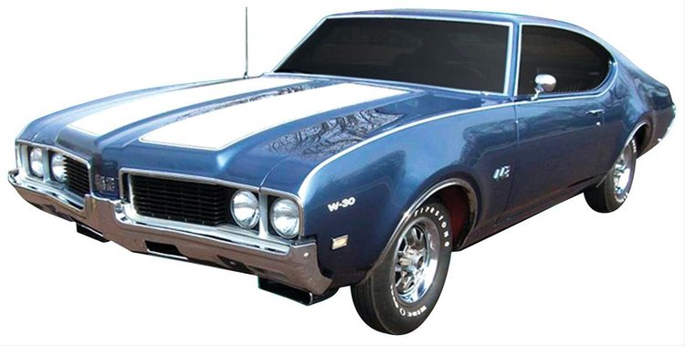 Decal Kit 1969 Cutlass W42 Hood/Trunk Stripes
