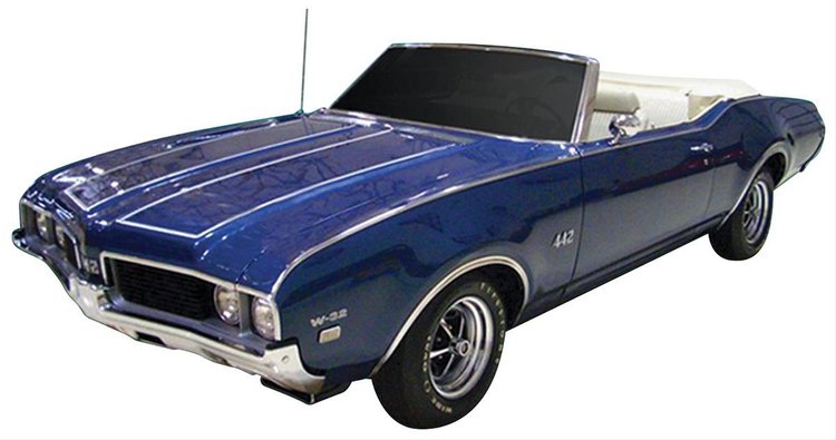 Decal Kit 1969 Cutlass Y73 Hood/Trunk Stripes