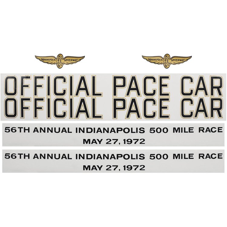 Decals Door 1972 Cutlass Pace Car