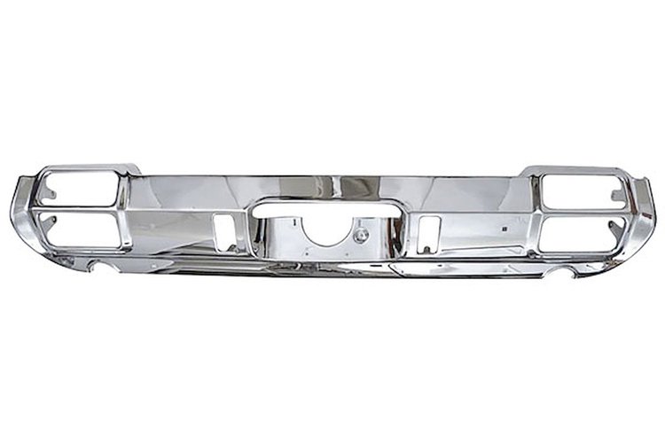 C241935 Bumper, Rear, 1971-72 Cutlass, 442 w/o Bumper Guard Holes, w/Exhaust Cutouts