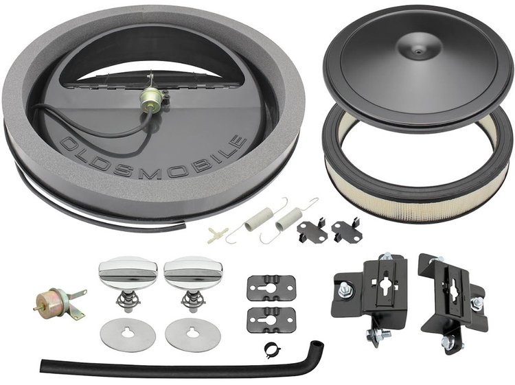 C242231 Outside Air Induction Assembly, 1970-72 Cutlass 455, W/Air Cleaner & Hood Locks