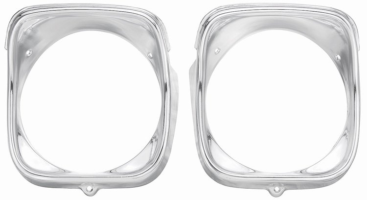 C980316-LH Headlamp Bezels, 1968 Chevelle/El Camino, Inner/Outer