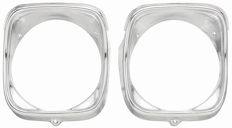 C980316-RH Headlamp Bezels, 1968 Chevelle/El Camino, Inner/Outer