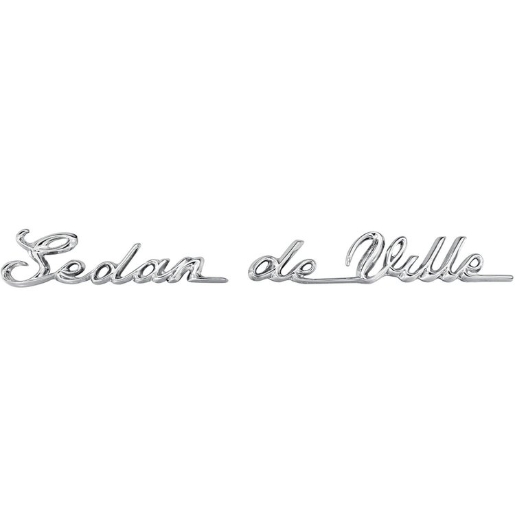 Emblem 1959-60 Sedan DeVille Quarter Panel Script