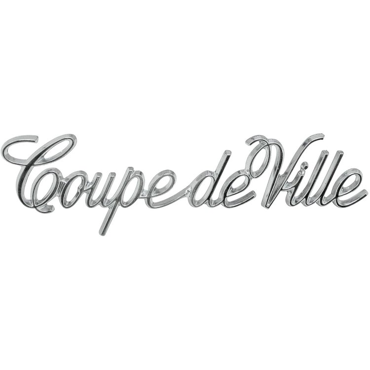 Emblem 1972-73 Cadillac Coupe DeVille Roof Script