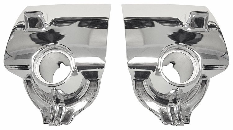 Wiper Escutcheons Chrome 1954 Cadillac Pair